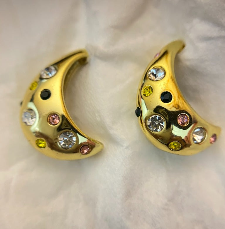 Cosmic Crescent Earrings