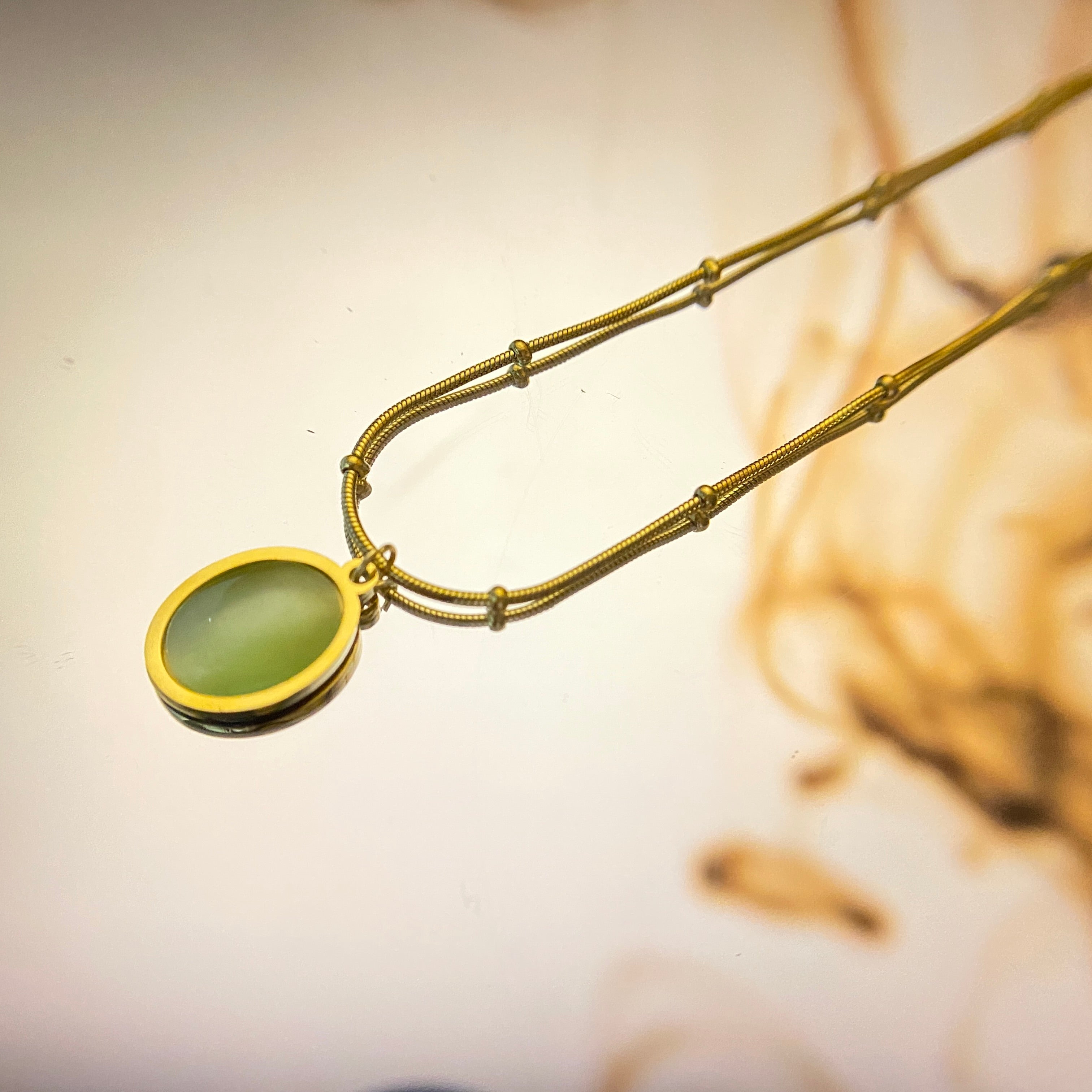 Green Olive Drip Chain