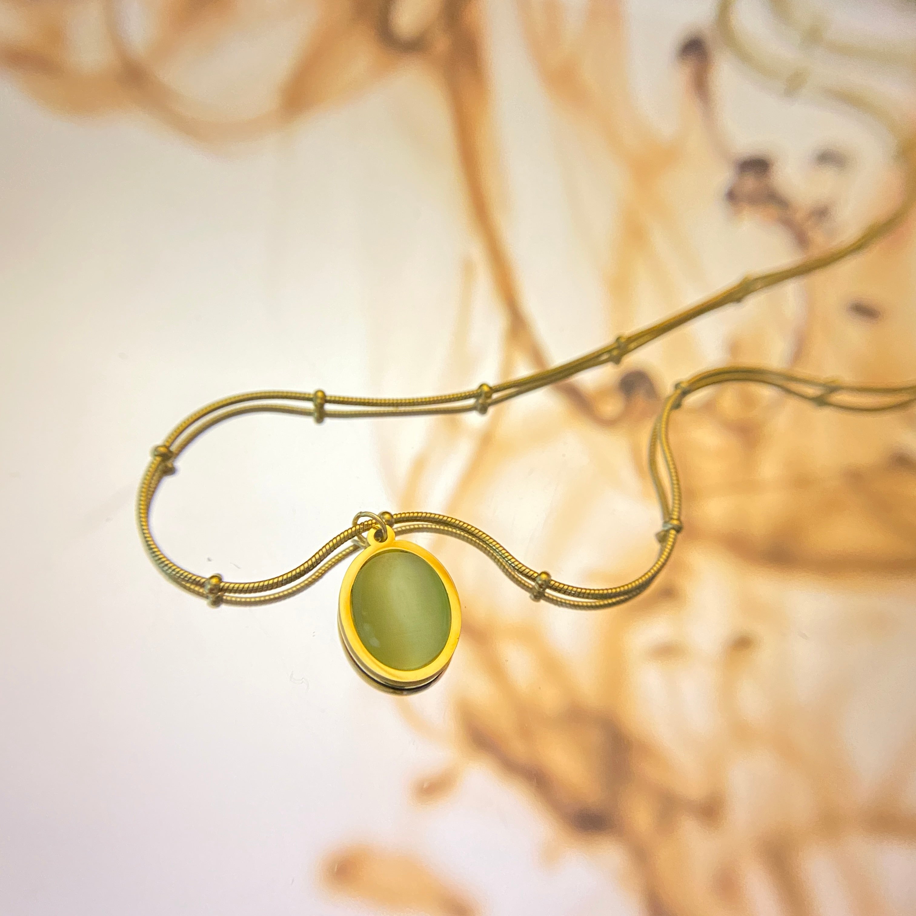 Green Olive Drip Chain