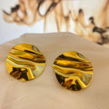 Lustre Wave Stud Earrings