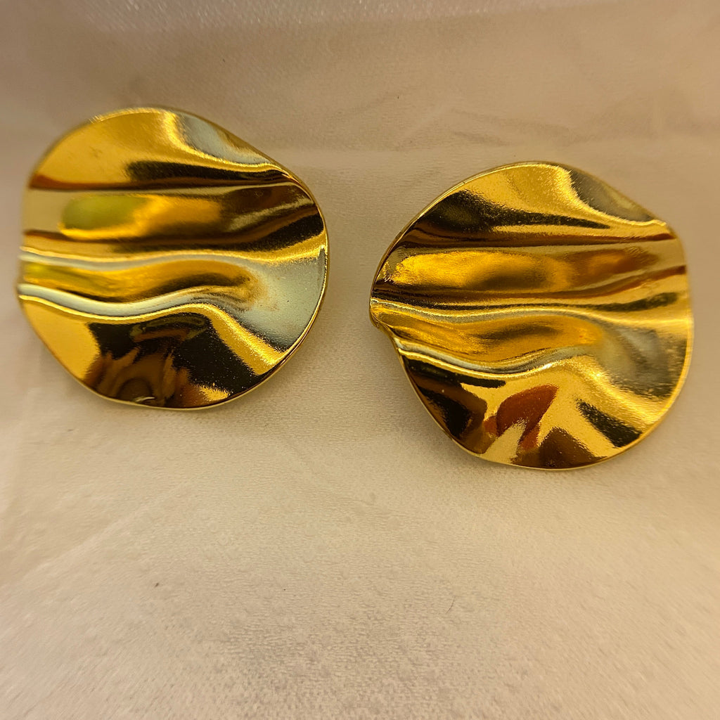 Lustre Wave Stud Earrings