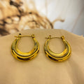 Golden Orbit Hoop Earrings