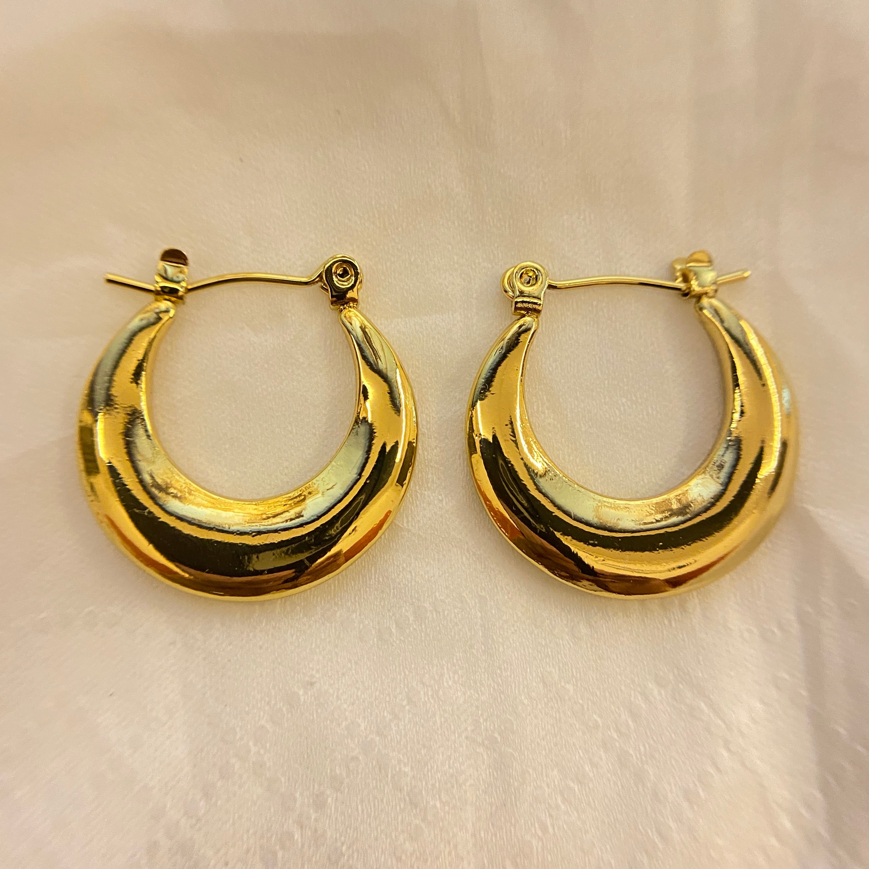 Golden Orbit Hoop Earrings