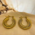 Classic Ridge Hoop Earrings