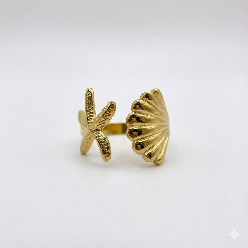 Starfish Shell Ring