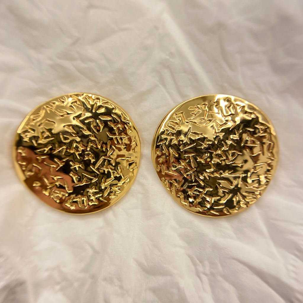 Sculpt Coin Earrings