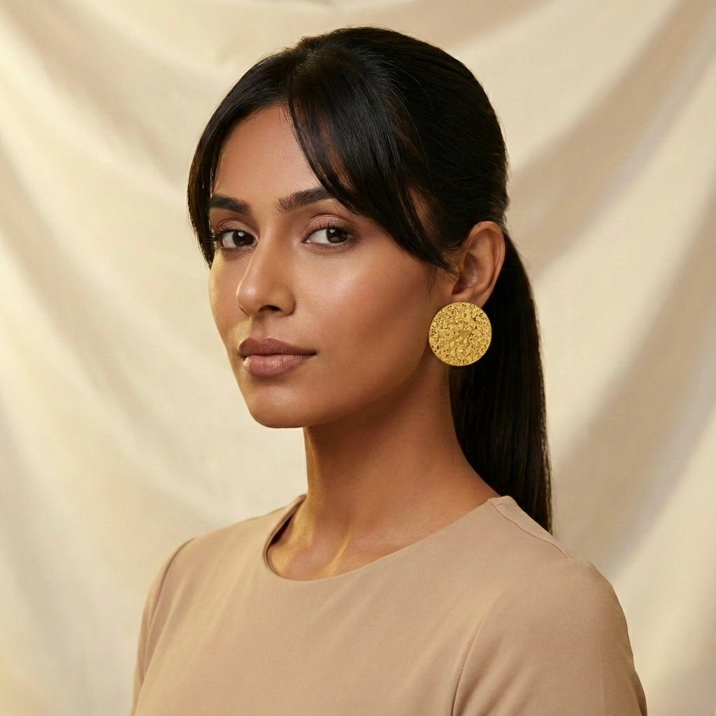 Sculpt Coin Earrings